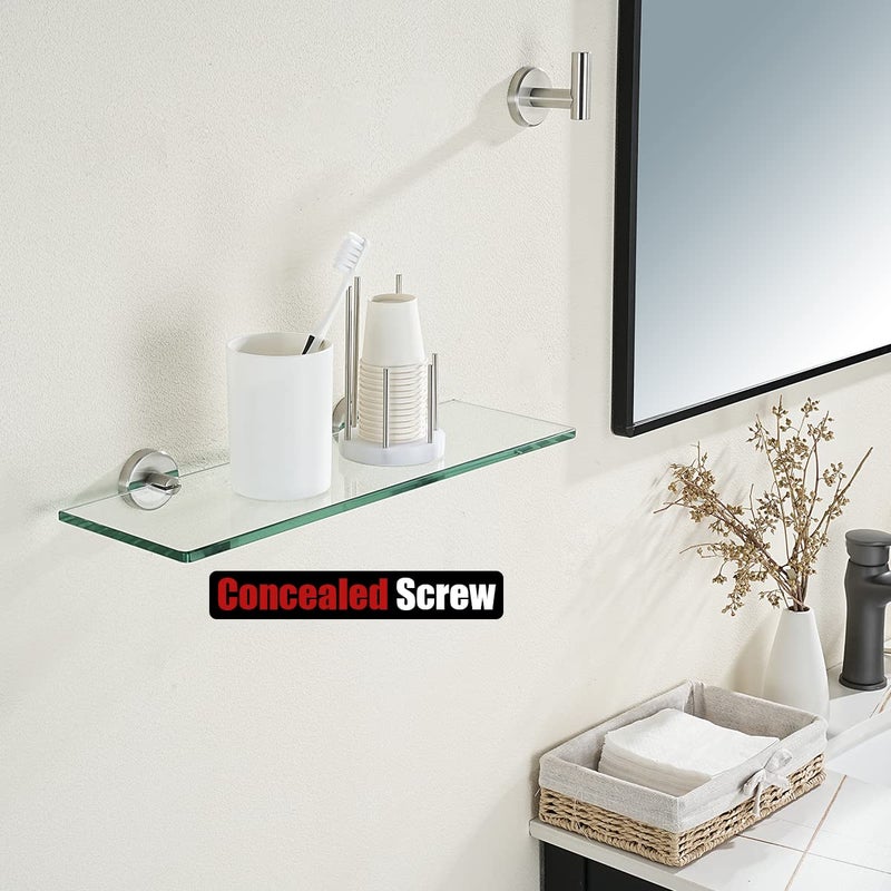 JQK Bathroom Glass Shelf, TGS101L16-BN - Image 5
